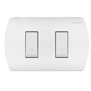 INTERRUPTOR DOBLE EMBUTIDO 9/15-10 AMPERES BLANCO ARIS MEC