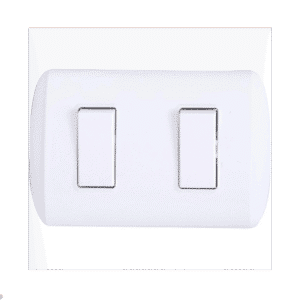 INTERRUPTOR DOBLE SOBRE PUESTO 9/15 10 AMPERES BLANCO ARIS MEC