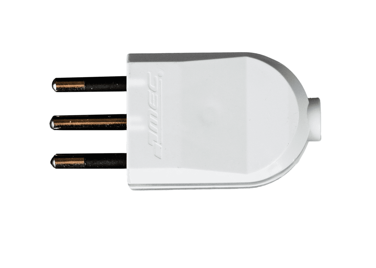 ENCHUFE MACHO CONVERTIBLE 2 PIEZAS S/RECTA C/T 10A 2P+T BLANCO MEC - Imagen 2