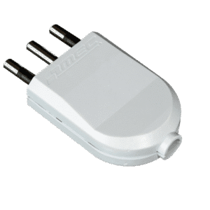 ENCHUFE MACHO CONVERTIBLE 2 PIEZAS S/RECTA C/T 10A 2P+T BLANCO MEC