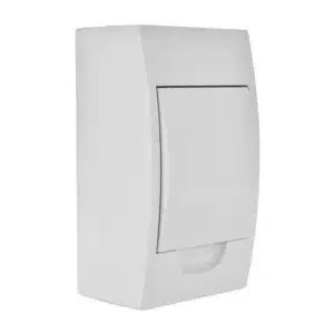 TABLERO SOBREPUESTO IP41, LH, TAPA COLOR BLANCO, 4 POLOS LEXO