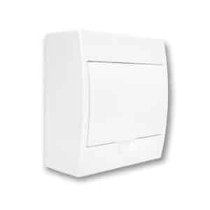 TABLERO SOBREPUESTO IP41, LH, TAPA COLOR BLANCO, 8 POLOS LEXO