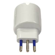 ADAPTADOR SCHUKO 10A 2P+T BLANCO CON PROTECTOR LEXO