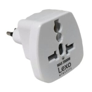 ADAPTADOR UNIVERSAL 10A, 250V, 2P, BLANCO LEXO
