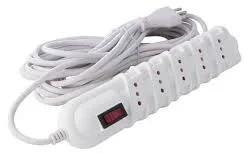 ALARGADOR RITTIG 5 POSICIONES BLANCO 3 MTS, CON LUZ PILOTO MARFIL