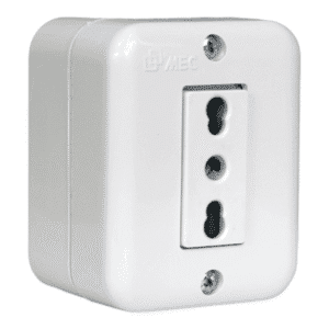 ENCHUFE BIPASO SOBRE PUESTO 10/16 AMPERES BLANCO ARIS MEC