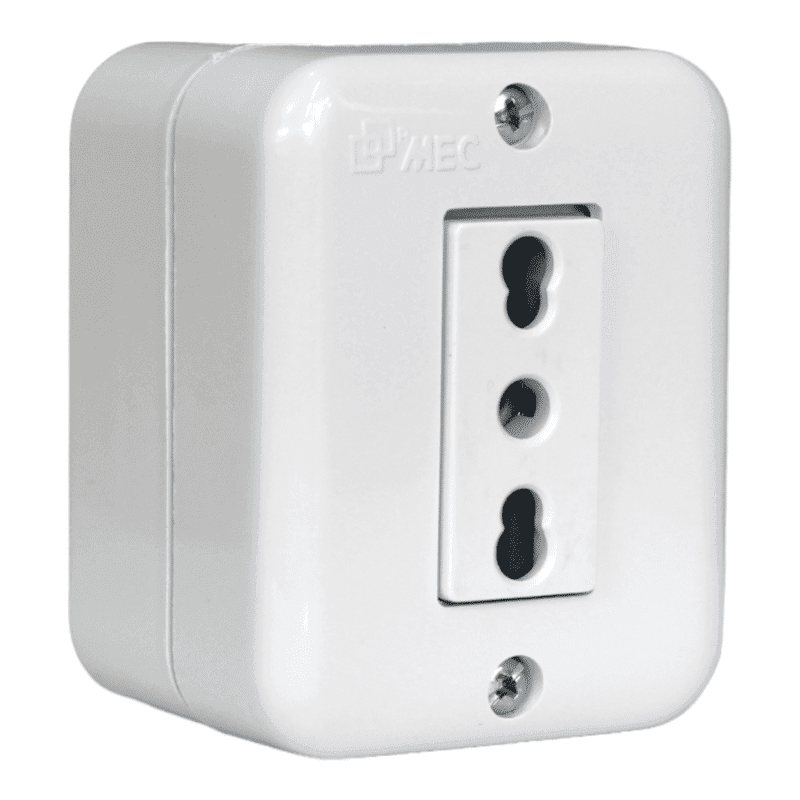 ENCHUFE BIPASO SOBRE PUESTO 10/16 AMPERES BLANCO ARIS MEC