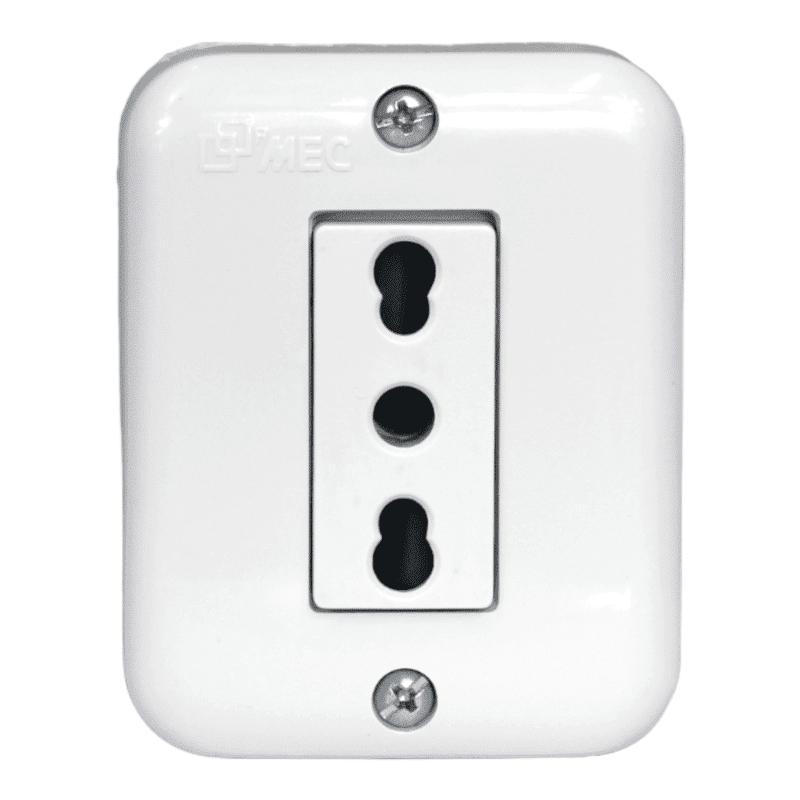 ENCHUFE BIPASO SOBRE PUESTO 10/16 AMPERES BLANCO ARIS MEC - Imagen 2