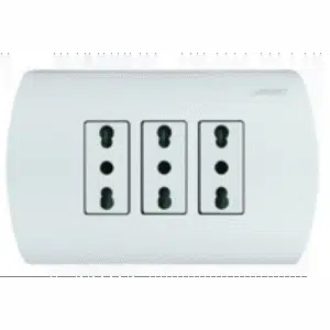 ENCHUFE BIPASO TRIPLE 2P+T 250V - 10/16A ARIS BLANCO MEC