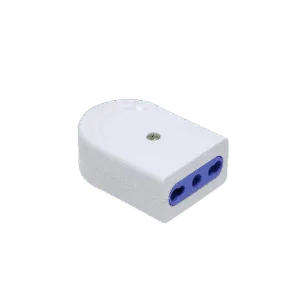 ENCHUFE HEMBRA SUPER 2 BUJES + TIERRA BLANCO KALOP