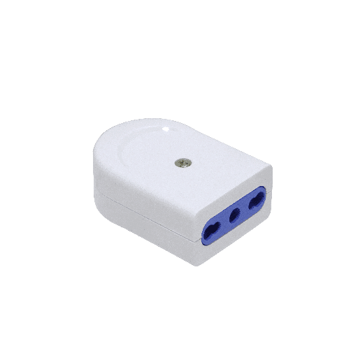 ENCHUFE HEMBRA SUPER 2 BUJES + TIERRA BLANCO KALOP