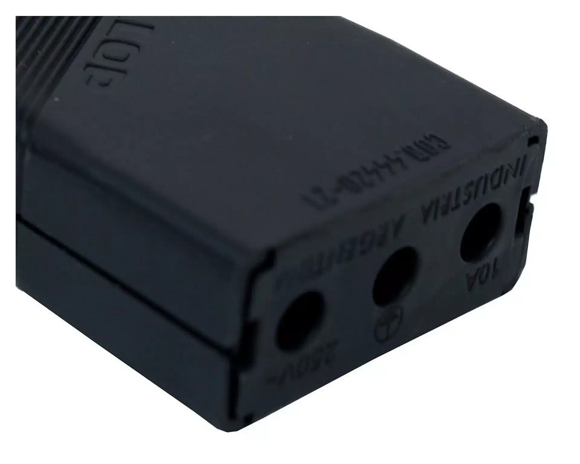 ENCHUFE HEMBRA SUPER 2 BUJES + TIERRA NEGRO KALOP - Imagen 2