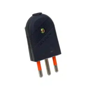 ENCHUFE MACHO SUPER 2 PERNOS + TIERRA NEGRO KALOP