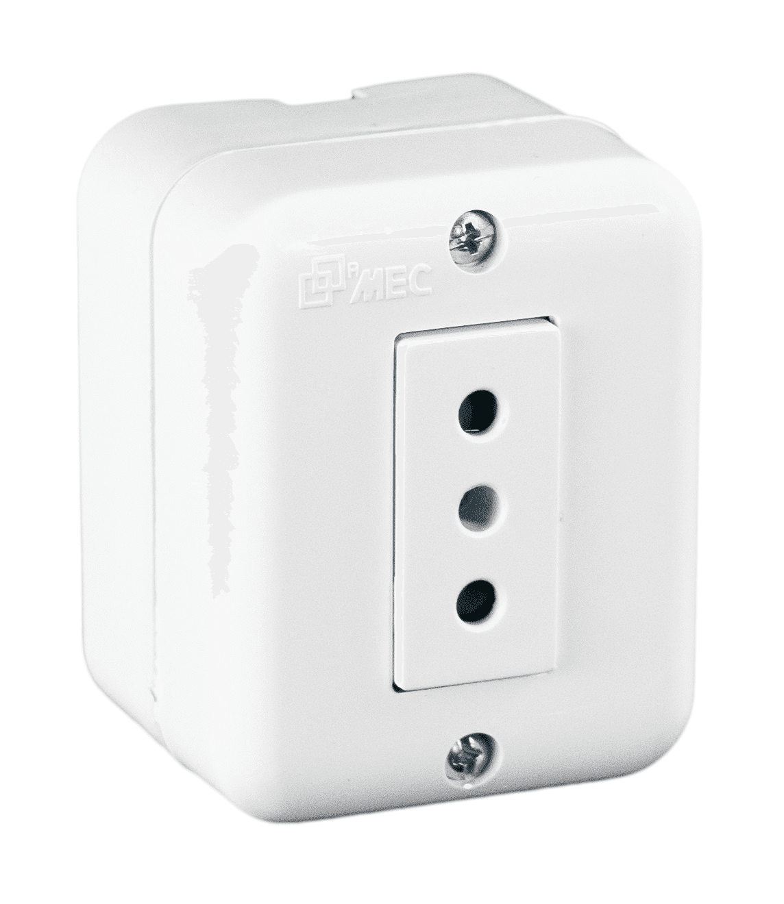 ENCHUFE SIMPLE SOBRE PUESTO 250 VOLTS 10 AMPERES BLANCO ARIS MEC