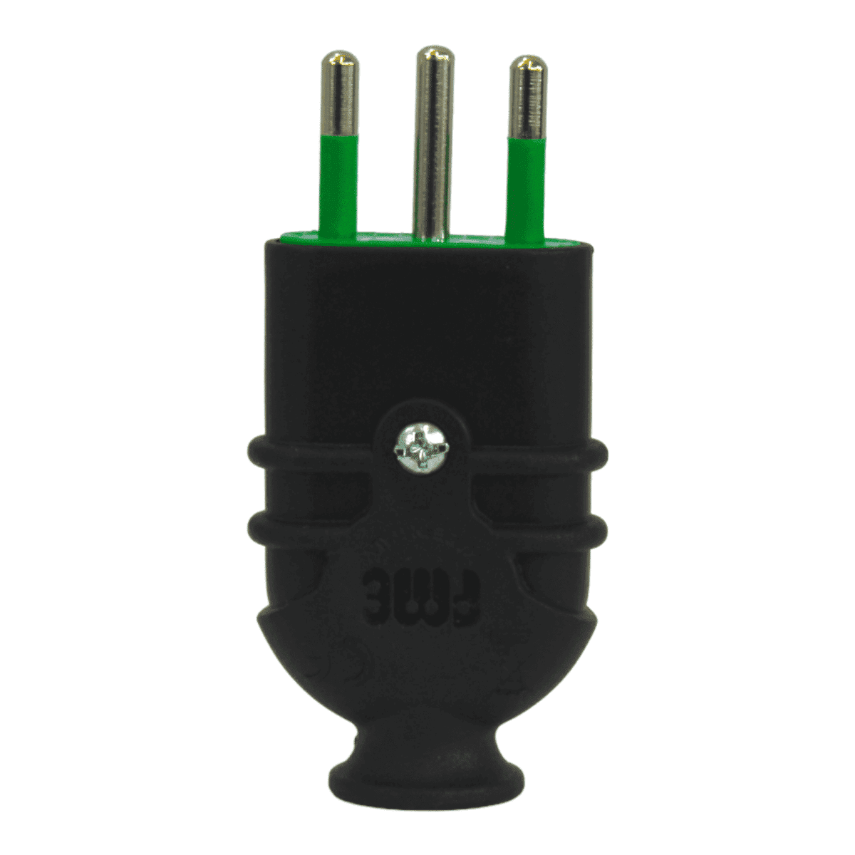 ENCHUFE VOLANTE MACHO 10A, 250V, 2P+T, NEGRO FANTON - Imagen 2