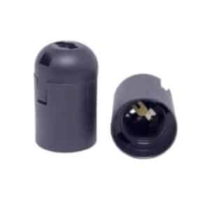 PORTALAMPARA PLASTICA NEGRO 250V/4A