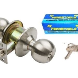 CERRADURA POMO INOX BAÑO DORMITORIO BOX