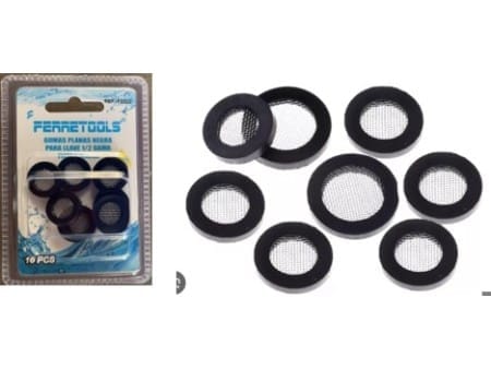 SET DE GOMAS PLANAS P/LLAVE CON MALLA 10 Und