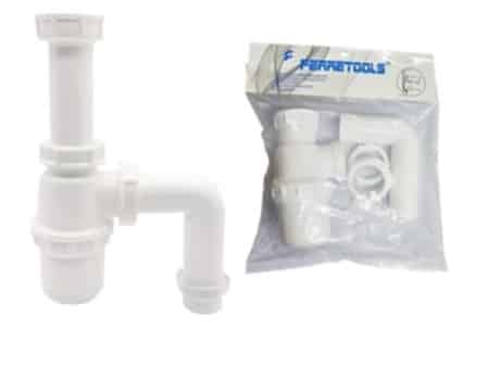 SIFON DESAGUE LAVATORIO 1 1/4" SALIDA CURVA STANDARD