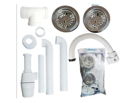 SIFON DESAGUE LAVATORIO ENTRADA DOBLE 1 1/2" 110