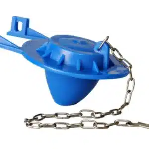 FLAPPER PVC AZÚL CON CADENA METÁLICA